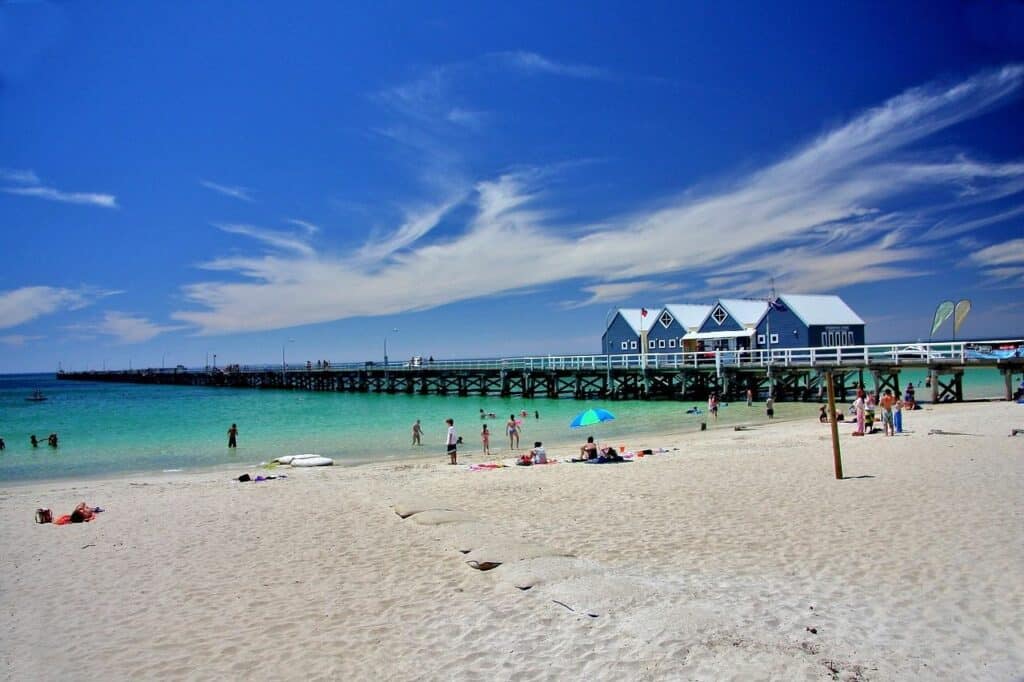 Busselton Beach with Jetty in background